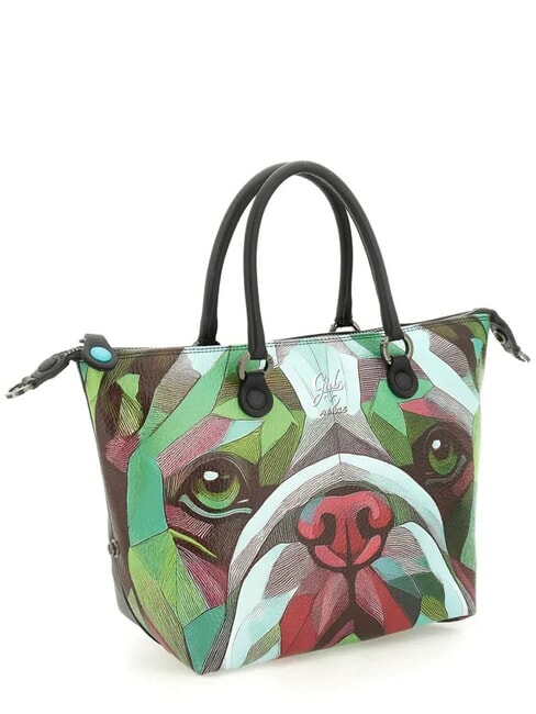 G3 PLUS Bolsa de compras mediana, convertible bulldog verde - Bolsos Mujer
