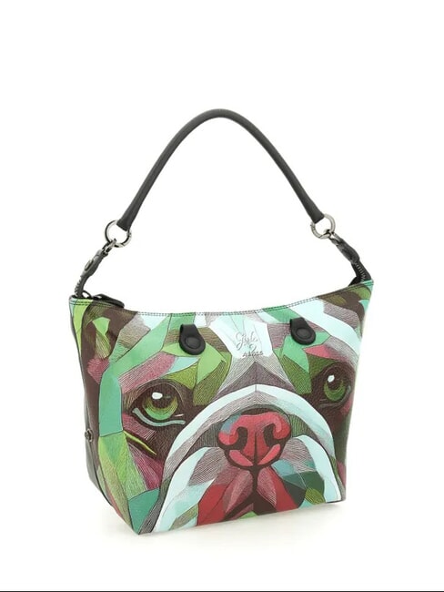 G3 PLUS Bolsa de compras mediana, convertible bulldog verde - Bolsos Mujer