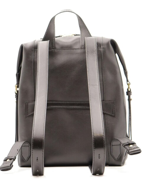 GEMMA Mochila de cuero Oro negro - Bolsos Mujer