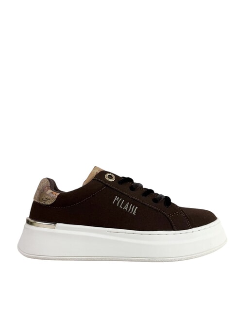 GEO Zapatillas con logo marr&oacute;n oscuro/beige geom&eacute;trico - Zapatos Mujer