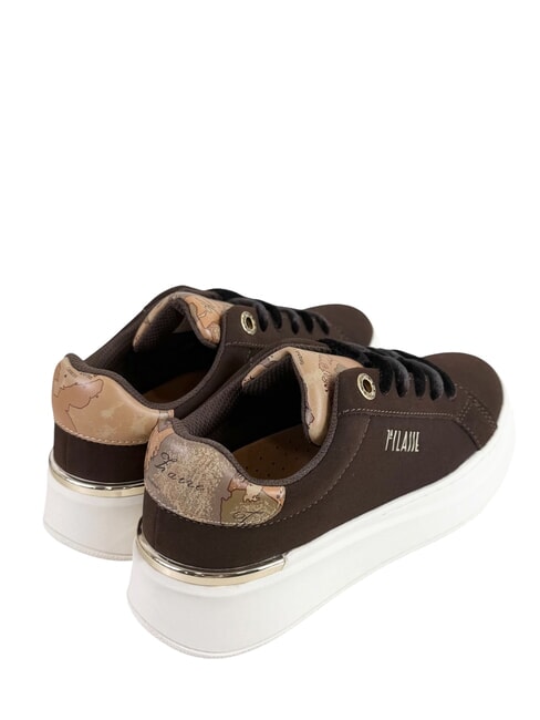 GEO Zapatillas con logo marr&oacute;n oscuro/beige geom&eacute;trico - Zapatos Mujer