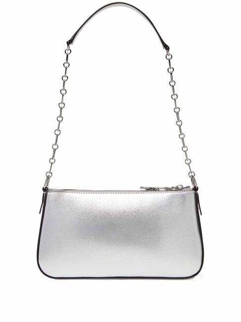 EMPIRE Bolso de hombro de piel plata - Bolsos Mujer