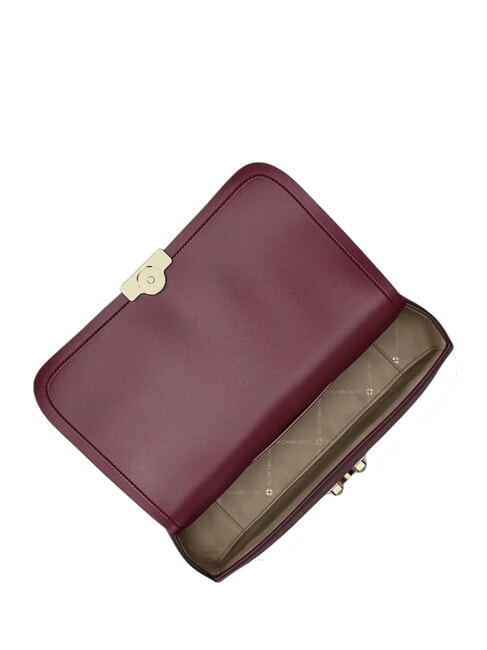 SLOAN Bolso de hombro de piel mora - Bolsos Mujer