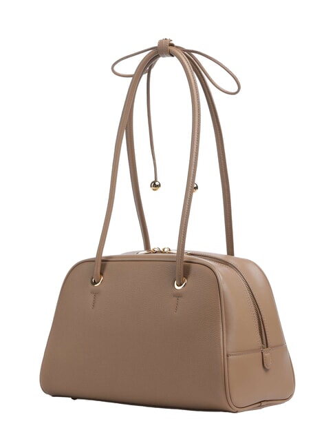 POPPY Bolso de hombro de piel caramelo - Bolsos Mujer