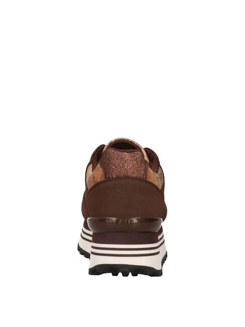 GEO Zapatillas de ca&ntilde;a alta marr&oacute;n oscuro/beige geom&eacute;trico - Zapatos Mujer