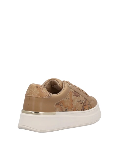 GEO Zapatillas deportivas con aplicaci&oacute;n de joyas avellana/beige geom&eacute;trico - Zapatos Mujer