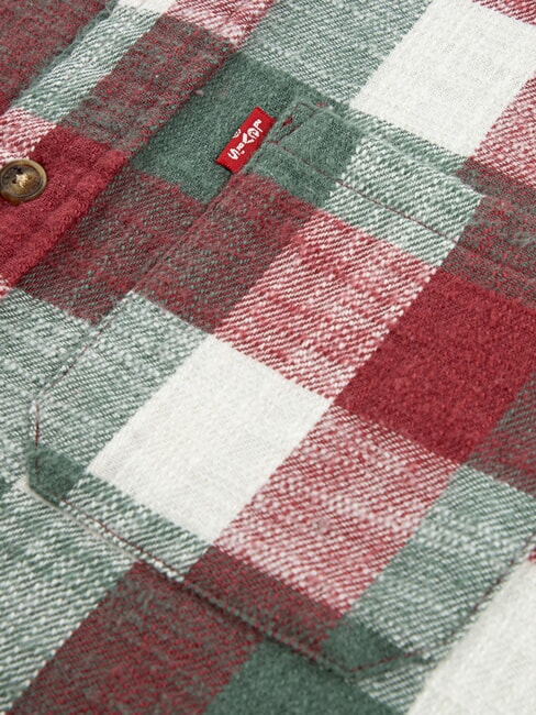 BUFFALO Camisa de franela de manga larga pera roja - camisas para ni&ntilde;os