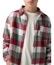 LEVI'S BUFFALO Camisa de franela de manga larga pera roja - camisas para ni&ntilde;os - 3
