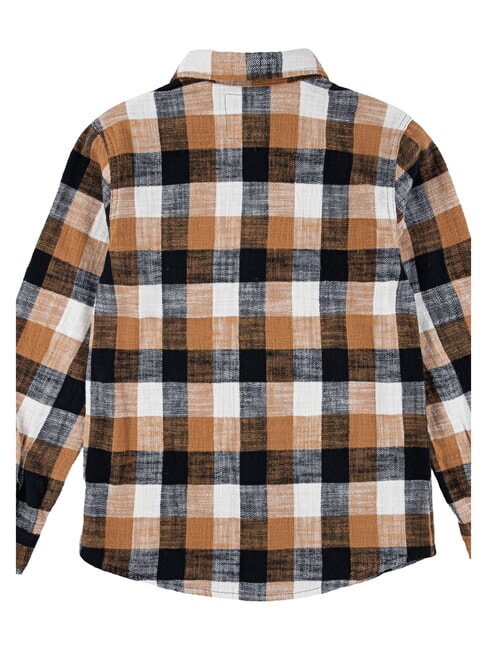 BUFFALO Camisa de franela de manga larga negro azabache - camisas para ni&ntilde;os