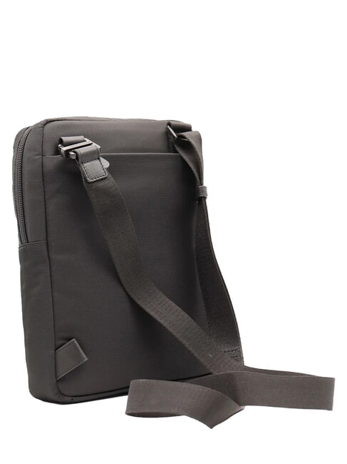 P16 Bolso de piel mixta, soporte para iPad CHEVRON / NEGRO - Bandoleras Hombre