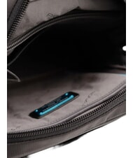 PIQUADRO P16 Bolso de piel mixta, soporte para iPad CHEVRON / NEGRO - Bandoleras Hombre - 5