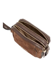 PIQUADRO CIRCLE bolsa de hombro Ante color nogal oscuro - Bolsos Mujer - 4