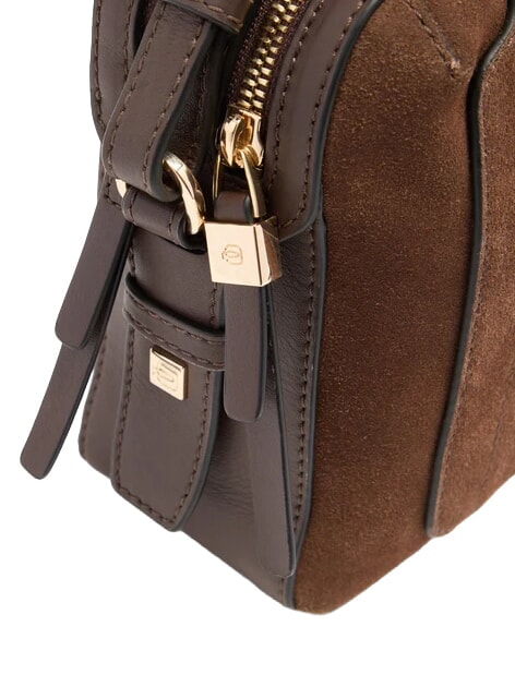 CIRCLE bolsa de hombro Ante color nogal oscuro - Bolsos Mujer