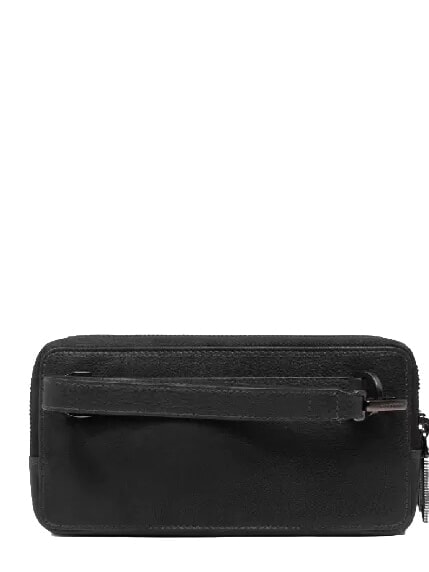 CRONUS Bolso de mano con tarjetero y correa para la mu&ntilde;eca. negro - Bolsos Mujer