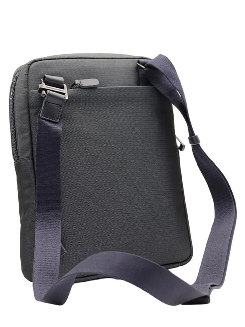 P16 Bolso de piel mixta, soporte para iPad chevr&oacute;n azul - Bandoleras Hombre
