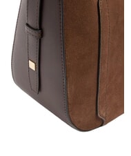 PIQUADRO CIRCLE Bolso de hombro de piel Ante color nogal oscuro - Bolsos Mujer - 5