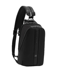 PIQUADRO VICTOR Mochila de cuero de un solo hombro negro - Mochilas para port&aacute;til - 2