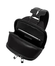 PIQUADRO VICTOR Mochila de cuero de un solo hombro negro - Mochilas para port&aacute;til - 5