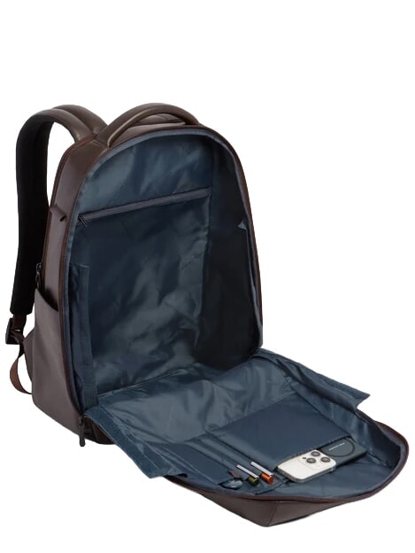 RUSSEL Mochila de cuero para port&aacute;til de 15,6" MORO - Mochilas para port&aacute;til
