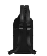 PIQUADRO CRONUS Mochila de cuero de un solo hombro negro - Mochilas para port&aacute;til - 3