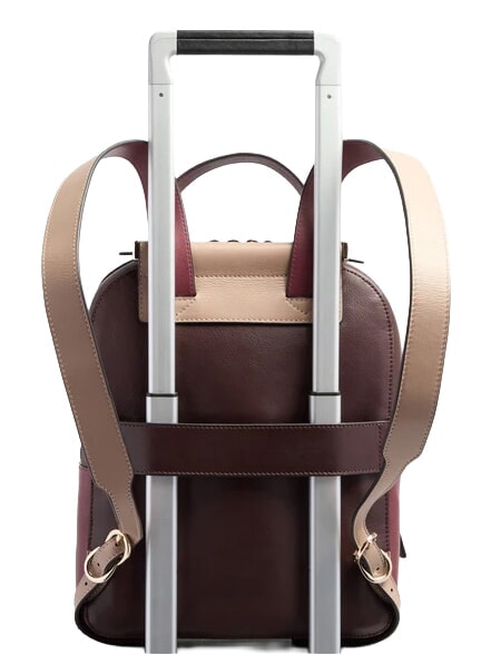 CIRCLE Mochila de cuero burdeos/rosa - Bolsos Mujer