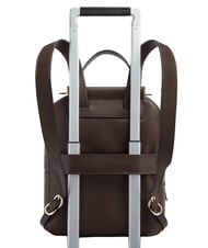PIQUADRO CIRCLE Mochila de cuero Ante color nogal oscuro - Bolsos Mujer - 3