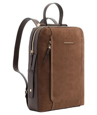 PIQUADRO CIRCLE  Mochila CIRCLE para pc de 14 "PC / iPad Air - iPad Pro 9.7 / iPad 11" Ante color nogal oscuro - Mochilas para port&aacute;til - 2