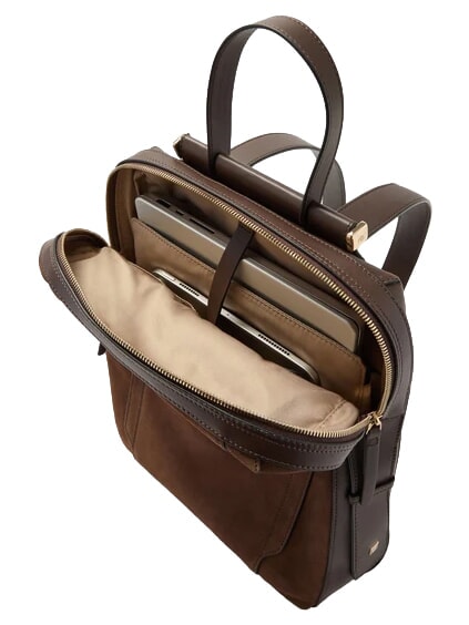CIRCLE  Mochila CIRCLE para pc de 14 "PC / iPad Air - iPad Pro 9.7 / iPad 11" Ante color nogal oscuro - Mochilas para port&aacute;til