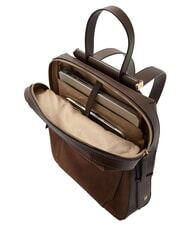 PIQUADRO CIRCLE  Mochila CIRCLE para pc de 14 "PC / iPad Air - iPad Pro 9.7 / iPad 11" Ante color nogal oscuro - Mochilas para port&aacute;til - 4