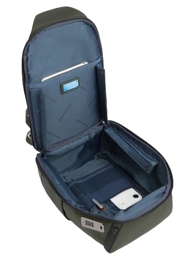 W145 Mochila de un solo hombro con soporte para iPad de 11". VERDE - Mochilas Escuela & Tiempo Libre