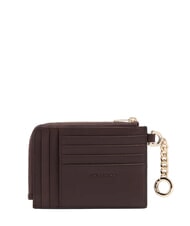 PIQUADRO CIRCLE Tarjetero/llavero de piel burdeos/rosa - Carteras Hombre - 2