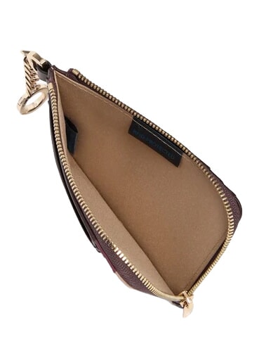 CIRCLE Tarjetero/llavero de piel burdeos/rosa - Carteras Hombre
