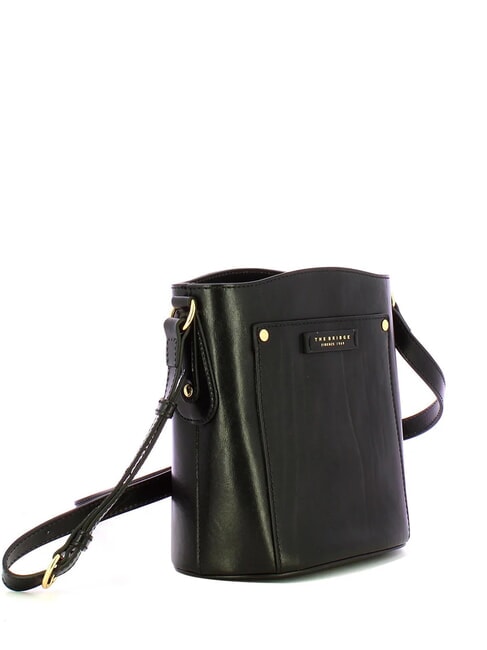 CECILIA Bolso cubo de cuero Oro negro - Bolsos Mujer