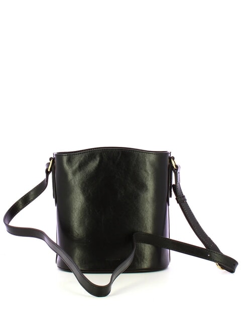 CECILIA Bolso cubo de cuero Oro negro - Bolsos Mujer