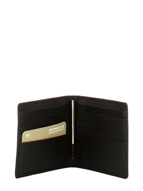 X1 Cartera de cuero martillado negro - Carteras Hombre
