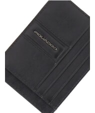 PIQUADRO W143 Tarjetero plano de cuero negro - Carteras Hombre - 3