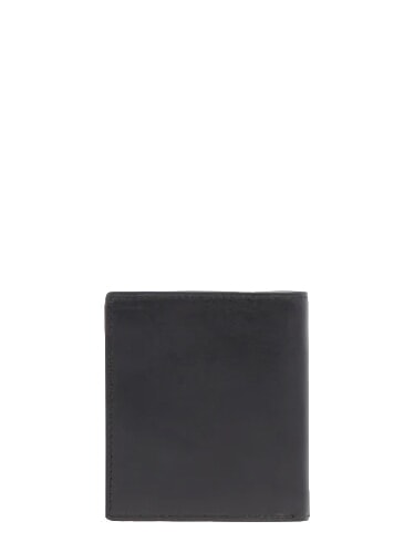 W143 Cartera de cuero negro - Carteras Hombre