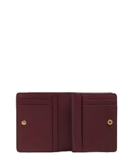 PIQUADRO CIRCLE Cartera compacta de cuero burdeos/rosa - Carteras Mujer - 4