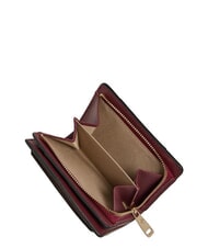PIQUADRO CIRCLE Cartera compacta de cuero burdeos/rosa - Carteras Mujer - 5