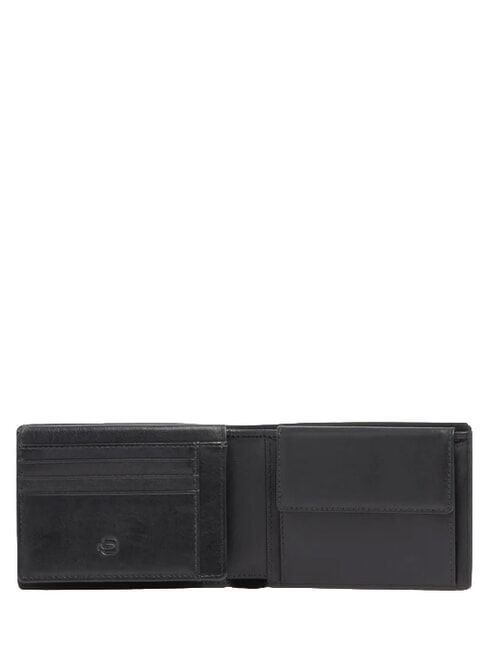 W143 Cartera de piel con 7 compartimentos negro - Carteras Hombre