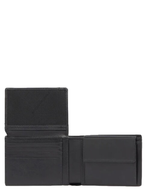 W143 Cartera de piel con 7 compartimentos negro - Carteras Hombre