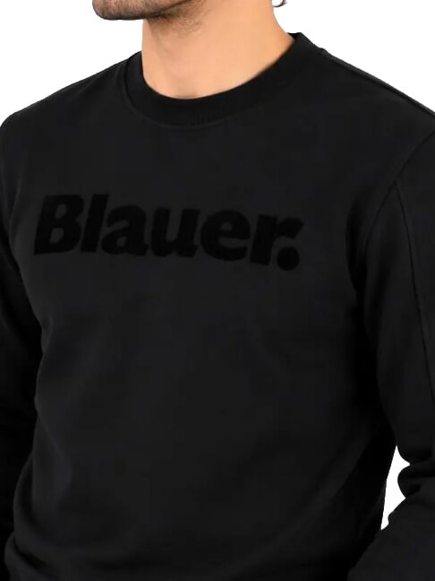 CROSBY Sudadera de cuello redondo con logo negro - Su&eacute;teres de los hombres