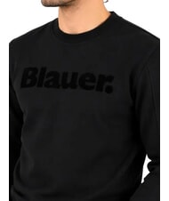 BLAUER CROSBY Sudadera de cuello redondo con logo negro - Su&eacute;teres de los hombres - 3