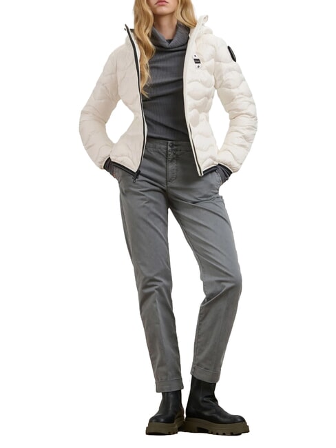 CAMELIA Chaqueta corta acolchada con plumas blanco &oacute;ptico - Chaquetas de plumas de mujer