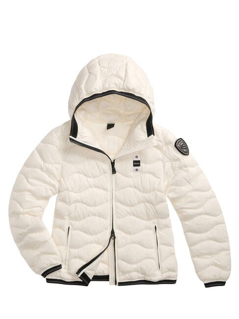 CAMELIA Chaqueta corta acolchada con plumas blanco &oacute;ptico - Chaquetas de plumas de mujer