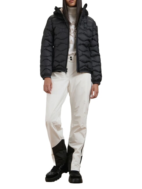 CAMELIA Chaqueta corta acolchada con plumas Interior negro y beige 301 - Chaquetas de plumas de mujer