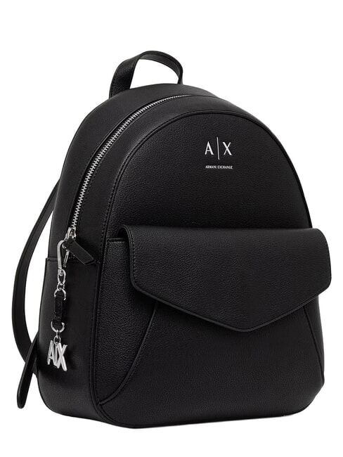ISABEL Mochila con bolsillo frontal negro - Bolsos Mujer