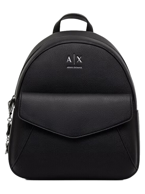 ISABEL Mochila con bolsillo frontal negro - Bolsos Mujer