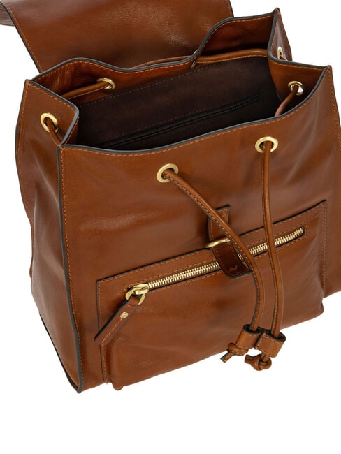 VOLTERRA Mochila de cuero tabaco - Bolsos Mujer