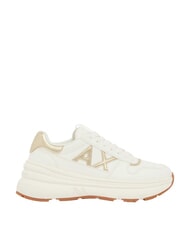 ARMANI EXCHANGE NIKY Zapatillas blanco roto + oro p&aacute;lido - Zapatos Mujer - 2